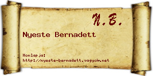 Nyeste Bernadett névjegykártya